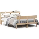 vidaXL Bedframe zonder matras massief grenenhout 150x200 cm