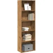 vidaXL Boekenkast 60x30x189 cm bewerkt hout artisanaal eikenkleurig