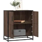 vidaXL Dressoir 68x35x76 cm bewerkt hout bruin eikenkleur