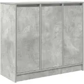 vidaXL - Dressoir - 85x34x76 - cm - bewerkt - hout - betongrijs