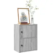 vidaXL Boekenkast 40x24x52 cm bewerkt hout grijs sonoma eikenkleurig