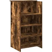 vidaXL Ontvangstbalie, gerookt eikenfineer, 55x50x103,5 cm, houtvezelplaat