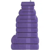 vidaXL 12-delige Handdoekenset FROGN 360 g/m² paars
