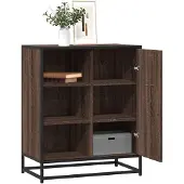 vidaXL Dressoir 62x35x76 cm bewerkt hout bruin eikenkleur