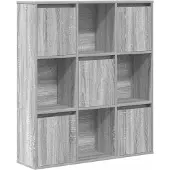 vidaXL Boekenkast 89x24x101,5 cm bewerkt hout grijs sonoma eikenkleur