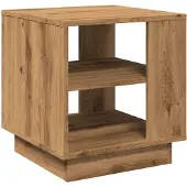 vidaXL Salontafel 40x40x43 cm bewerkt hout artisanaal eikenkleurig