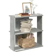 vidaXL Boekenkast 3-laags 60x30x60 cm bewerkt hout betongrijs