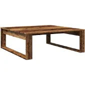 vidaXL Salontafel 100x100x35 cm bewerkt hout oude houtkleurig