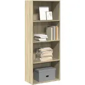 vidaXL Boekenkast 60x30x152 cm bewerkt hout sonoma eikenkleurig