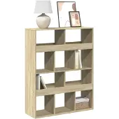 vidaXL Boekenkast 100x33x125,5 cm bewerkt hout sonoma eikenkleurig