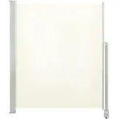 vidaXL Tuinscherm uittrekbaar 160x300 cm crèmekleurig