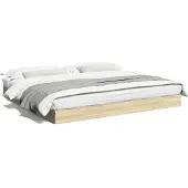 vidaXL Bedframe zonder matras hout sonoma eikenkleurig 180x200 cm