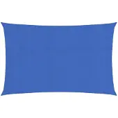 vidaXL Zonnezeil 160 g/m² rechthoekig 4x7 m HDPE blauw