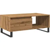 vidaXL Salontafel 90x50x36,5 cm bewerkt hout artisanaal eikenkleurig