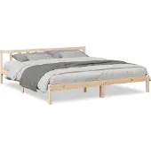 vidaXL Bedframe extra lang zonder matras massief grenenhout 200x220 cm