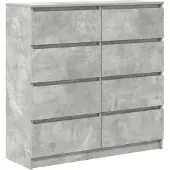 vidaXL Dressoir 100x35x99 cm bewerkt hout betongrijs