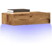 vidaXL Tv-meubel met LED-verlichting 60x35x15,5 cm oud houtkleurig