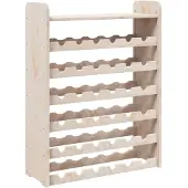 vidaXL Wijnrek met bovenblad 67,5x25x87 cm massief grenenhout