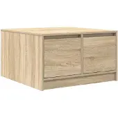 vidaXL Salontafel met lades 70,5x70x40 cm Sonoma eikenkleurig