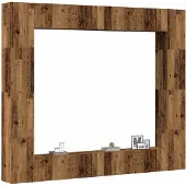 vidaXL 8-delig Tv-meubelset wandmontage bewerkt hout oud houtkleurig