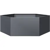 vidaXL Plantenbak zeshoek 138x120x45 cm staal antracietkleurig