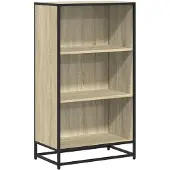vidaXL Boekenkast 60x35x107,5 cm bewerkt hout sonoma eikenkleurig