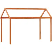 vidaXL Kinderbedhuisje 217x85,5x154 cm massief grenenhout wasbruin