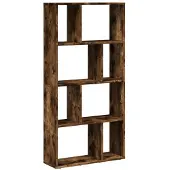 vidaXL Boekenkast 60x20x120,5 cm bewerkt hout gerookt eikenkleurig