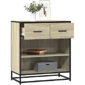 vidaXL Dressoir 68x35x76 cm bewerkt hout sonoma eikenkleurig