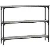 vidaXL Wandtafel 100x22,5x75 cm bewerkt hout grijs sonoma eikenkleurig