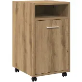 vidaXL Kast met wielen 33x38x60 cm bewerkt hout artisanaal eikenkleur