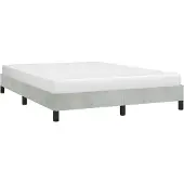 vidaXL - Bedframe - zonder - matras - lichtgrijs - 137x190 - cm - volledig - fluweel