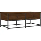 vidaXL Salontafel 100x51x40 cm bewerkt hout bruin eikenkleur