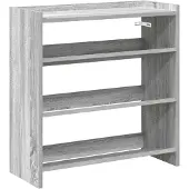 vidaXL Schoenenrek 60x25x62 cm bewerkt hout grijs sonoma eikenkleurig
