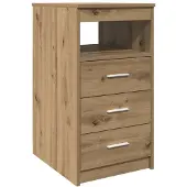vidaXL Ladekast 40x50x76 cm bewerkt hout artisanaal eikenkleur