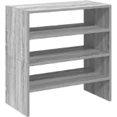 vidaXL Schoenenrekken 2 st stapelbaar 60x30x30,5 cm grijs sonoma eiken
