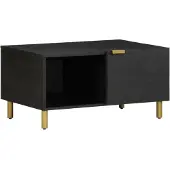 vidaXL Salontafel 80x50x40 cm bewerkt hout zwart
