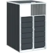 vidaXL Containerberging voor 1 container 72x81x115 cm staal antraciet