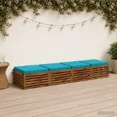 vidaXL 4-Piece Zitkussens SOEST 4 st 100% Polyester Turquoise