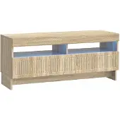 vidaXL LED tv-meubel EDE 100 x 35 x 43 cm Sonoma Eiken Bewerkt hout