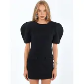 Busem Mini crepe jurk met zak en rits