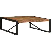 vidaXL Salontafel 100x100x35 cm massief gerecycled hout meerkleurig