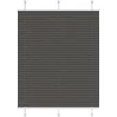 vidaXL Plissé rolgordijn 110x150cm stofbreedte 109,4cm polyester zwart