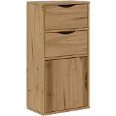 vidaXL Bijzetkast met lades ODDA 40x24x79 cm massief grenenhout