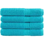 vidaXL Handdoeken SOLUND 4 st 600 g/m² 100x200 cm turquoise