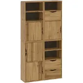 vidaXL Bijzetkasten 4 st ODDA 40x24x79 cm massief grenenhout