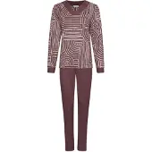 Pastunette Pyjama 'Premium - Lunar Lines' lila / mauve