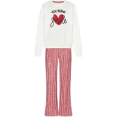 Rebelle Pyjama 'Endless Love' rood / offwhite