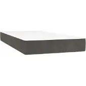 vidaXL Pocketveringmatras medium 100x210x20 cm fluweel donkergrijs