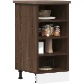 vidaXL Onderkast Riga 40x44,5x81,5 cm bewerkt hout bruin eikenkleur